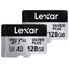 Lexar Pro Silver Plus microSDXC 128GB 128GB 2pk. UHS-I/U3/A2/4K. R205/W150 V30 