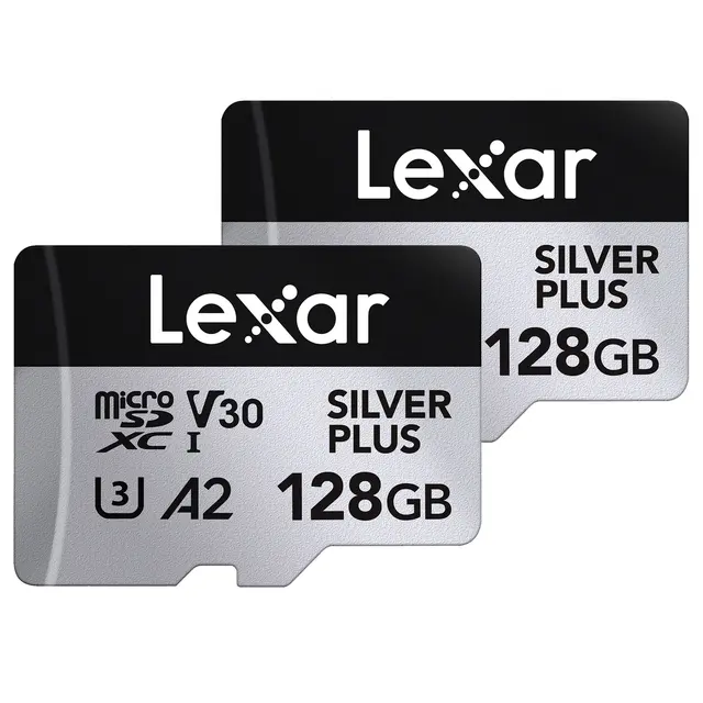 Lexar Pro Silver Plus microSDXC 128GB 128GB 2pk. UHS-I/U3/A2/4K. R205/W150 V30 