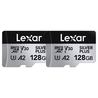 Lexar Pro Silver Plus microSDXC 128GB 128GB 2pk. UHS-I/U3/A2/4K. R205/W150 V30