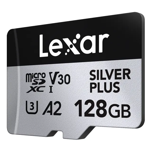 Lexar Pro Silver Plus microSDXC 128GB 128GB 2pk. UHS-I/U3/A2/4K. R205/W150 V30 