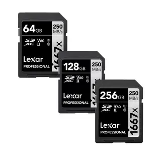 Lexar Pro 1667X SDXC UHS-II U3 (V60) R250/W120