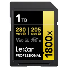 Lexar Pro 1800X SDXC UHS-II U3 1TB 1TB. (V60) R280/W210