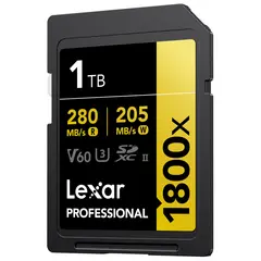 Lexar Pro 1800X SDXC UHS-II U3 1TB 1TB. (V60) R280/W210