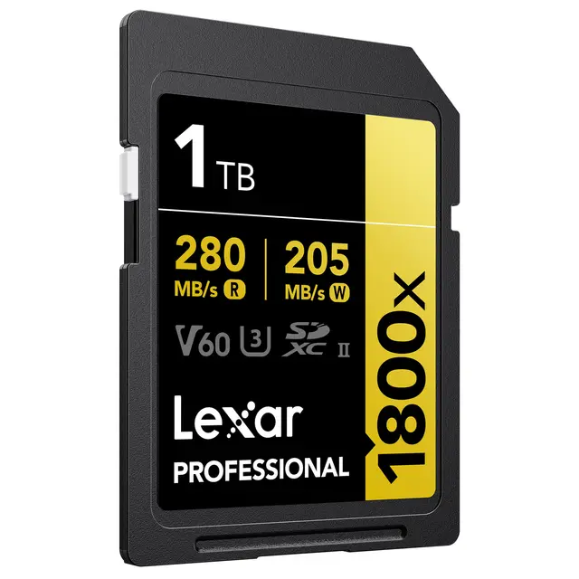 Lexar Pro 1800X SDXC UHS-II U3 1TB 1TB. (V60) R280/W210 