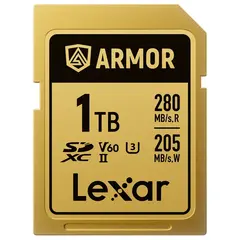 Lexar Armor Gold SDXC 1TB 1TB. UHS-II/U3/IP68. R280/W205 (V60)