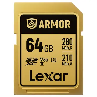 Lexar Armor Gold SDXC 64GB 64GB. UHS-II/U3/IP68. R280/W210 (V60)