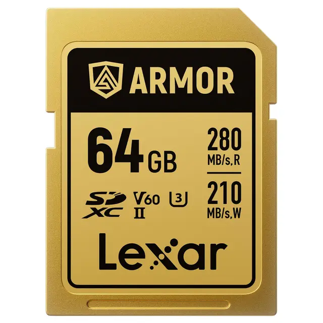 Lexar Armor Gold SDXC 64GB 64GB. UHS-II/U3/IP68. R280/W210 (V60) 