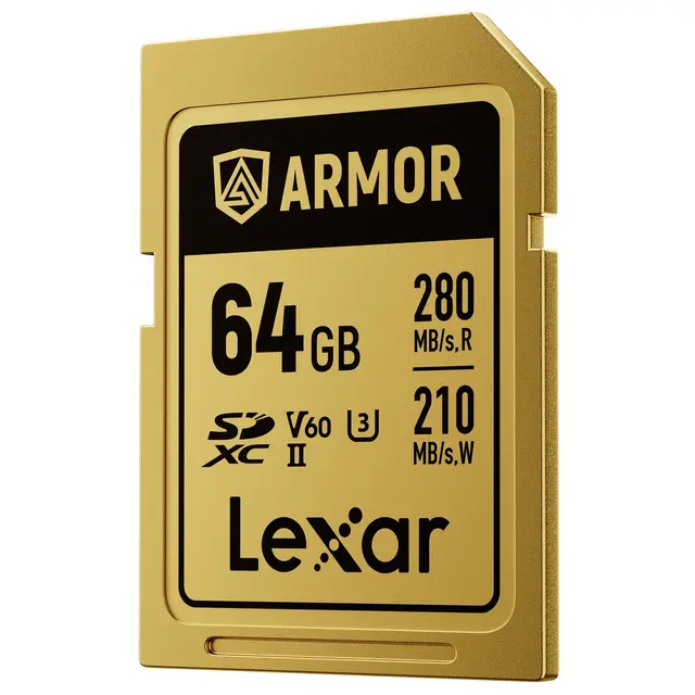 Lexar Armor Gold SDXC 64GB 64GB. UHS-II/U3/IP68. R280/W210 (V60) 