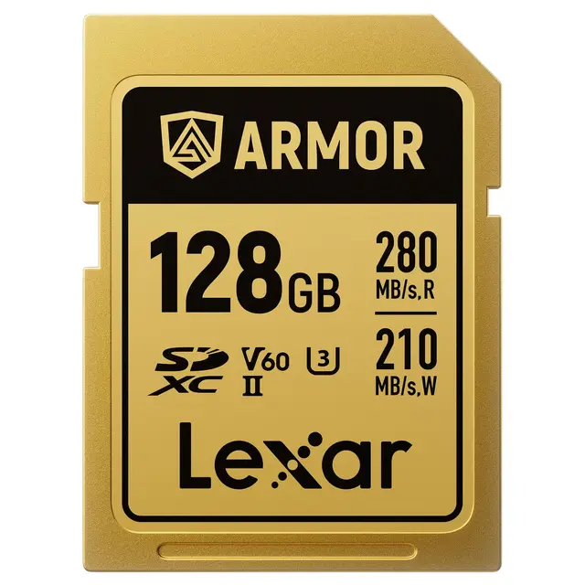 Lexar Armor Gold SDXC 128GB 128GB. UHS-II/U3/IP68. R280/W205 (V60) 