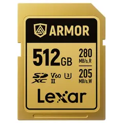 Lexar Armor Gold SDXC 512GB 512GB. UHS-II/U3/IP68. R280/W205 (V60)