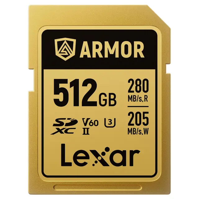 Lexar Armor Gold SDXC 512GB 512GB. UHS-II/U3/IP68. R280/W205 (V60) 