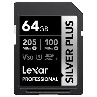 Lexar Pro Silver 1066X SDXC UHS-I 64GB 64GB. R205/W150. U3 (V30)