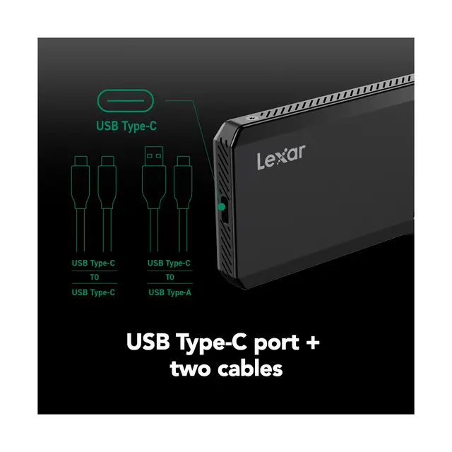 Lexar SL600 Portable SSD 1TB 1TB. USB 3.2 (2x2). Opp til R2000/W2000 