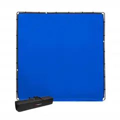 Manfrotto StudioLink Chroma Key Kit Blue Screen bakgrunn 3x3 m.