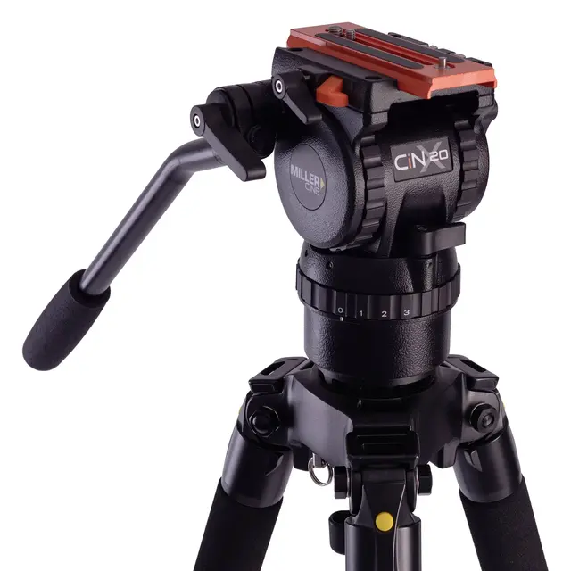 Miller CiNX 20 Fluid Head Kit m/Pan Handle, Ball Level, Camera Plate 