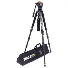 Miller Versa CXV6 Fluid Head Kit m/Solo-Q 75 3-St Carb Tripod &amp; Soft Case