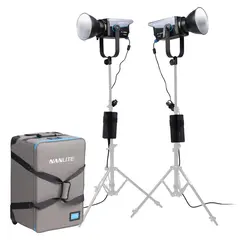 Nanlite FC-300B LED Bi-color Spot Light 2-Light Trolley Case Kit