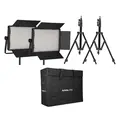 Nanlite 2 Light Kit 1200DSA w/Carry Case &amp; Light Stand