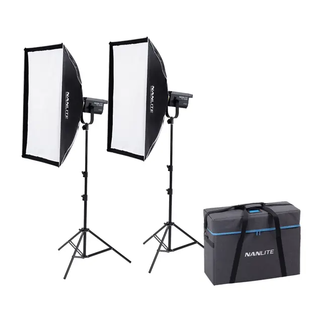 Nanlite FS-200B Bi-Color 2-Light Kit 2700K-6500K LED lampe, strømdrevet 185W 