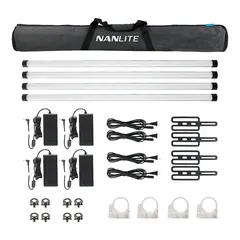 RETUR Nanlite PavoTube II 30X 4Light kit 115cm LED tubelys med internt batteri x4