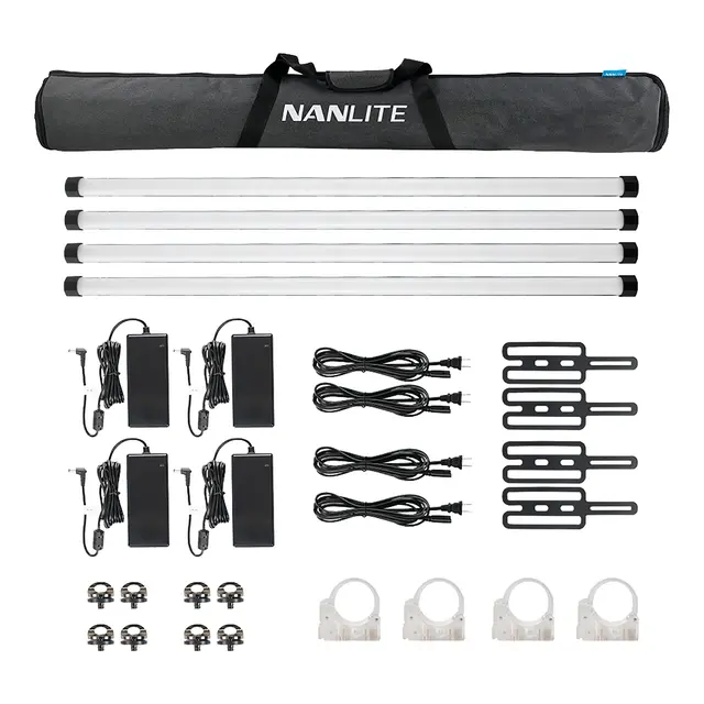 RETUR Nanlite PavoTube II 30X 4Light kit 115cm LED tubelys med internt batteri x4 