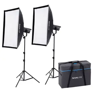 Nanlite FS-150B Bi-Color LED Spot Light 2 Light Kit m/Stativer og Bag