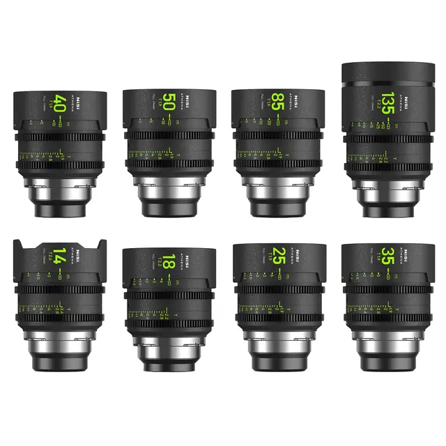 NiSi Cine Lens Set PL-Mount Athena Prime Master. 8 objektiver 