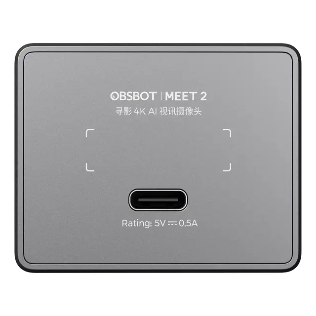 OBSBOT Meet 2 Space Grey AI-Powered 4K Webcam. Grå 