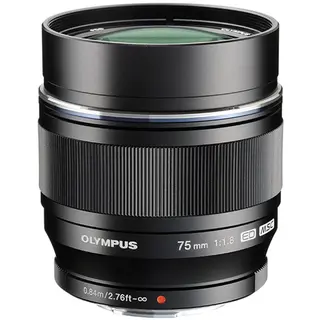 Olympus ED 75mm f/1.8 Sort