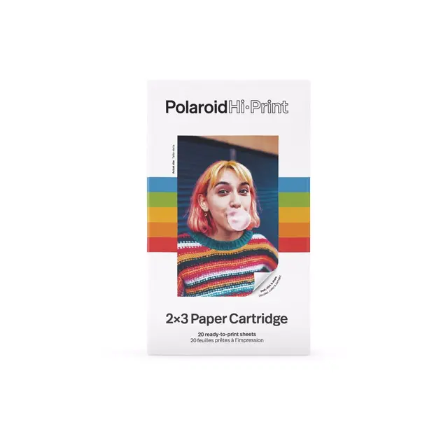 Polaroid Hi-Pint 2x3 Paper Cartridge 20 20pk Sticky Back Fotopapir 