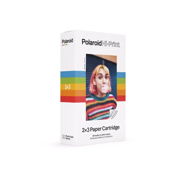 Polaroid Hi-Pint 2x3 Paper Cartridge 20 20pk Sticky Back Fotopapir 