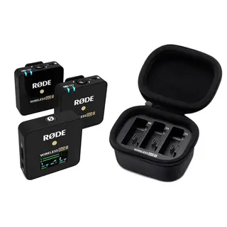 R&#248;de Wireless GO II Charging Case Bundle Mottaker, to sendere og ladeetui