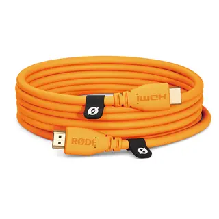 R&#248;de HDMI-Kabel 3m Orange 3m Oransje