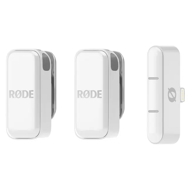 Røde Wireless Micro Lightning White Ultrakompakt trådløst mikrofonsystem 