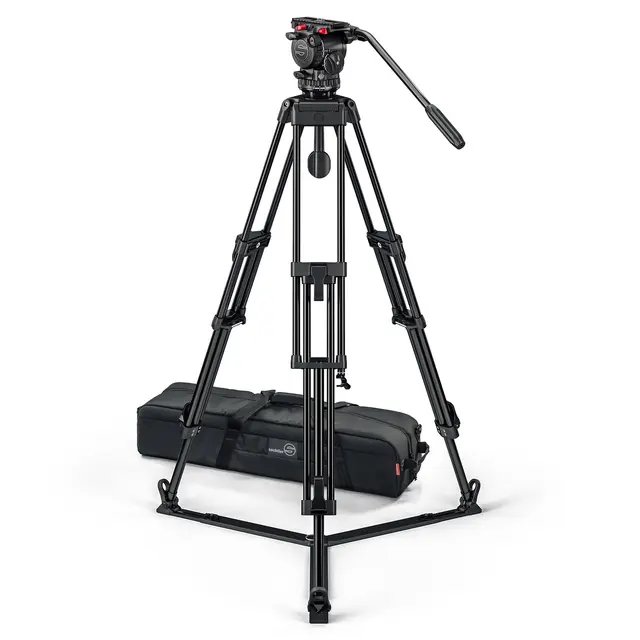 Sachtler System FSB 6 75/2 AL HD GS MkII Alu tripod m/ videohode, spreader og bag 