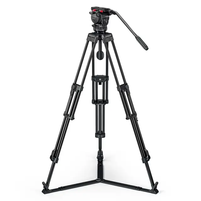 Sachtler System FSB 6 75/2 AL HD GS MkII Alu tripod m/ videohode, spreader og bag 