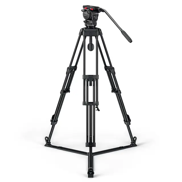 Sachtler System FSB 6 75/2 AL HD GS MkII Alu tripod m/ videohode, spreader og bag 