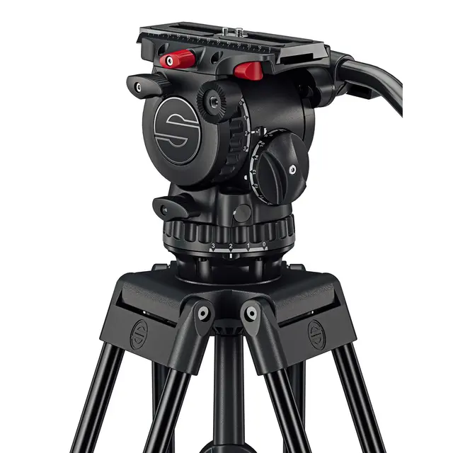 Sachtler System FSB 6 75/2 AL HD GS MkII Alu tripod m/ videohode, spreader og bag 