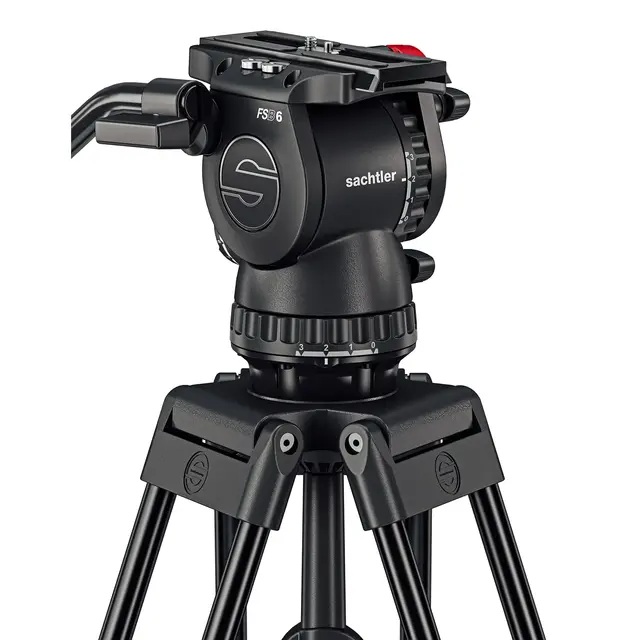 Sachtler System FSB 6 75/2 AL HD GS MkII Alu tripod m/ videohode, spreader og bag 