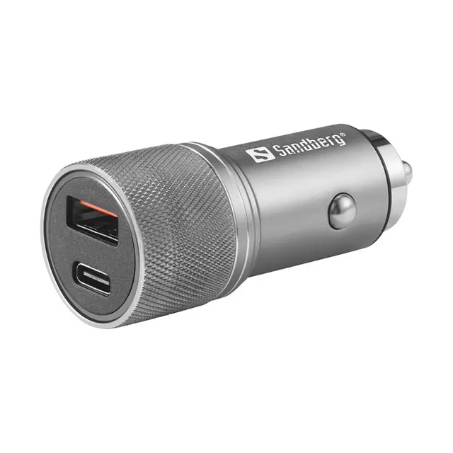 Sandberg Car Charger 1xQC3.0+1xUSBC 48W 12V Sigarettenner USC uttak 48 W 