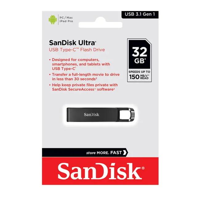 Sandisk USB-C 32GB 150MB/s 32GB USB-C 32GB 150MB/s 32GB 