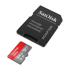 Sandisk MicroSDXC Mobil Ultra 64GB UHS-I 120MB/s. m/SD-adapter