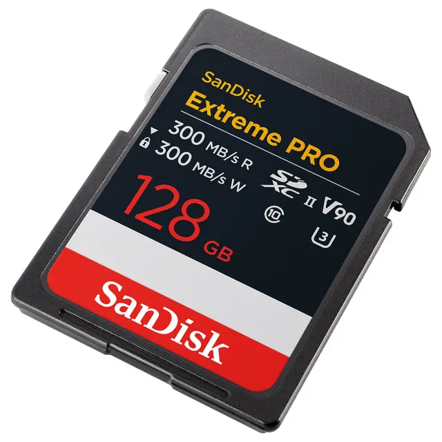 Sandisk SDXC Extreme Pro 128GB V90 128GB. UHS-II. R:300/W:300 