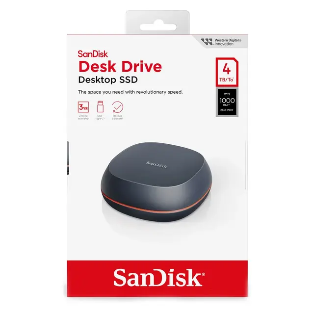 Sandisk Desk Drive 4TB USB Type-C 