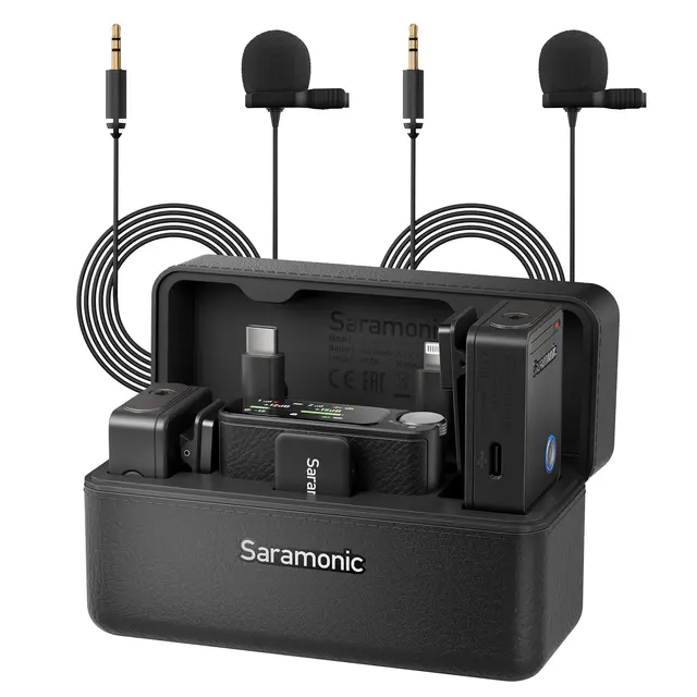 Saramonic Ultra Black m/Lavalier Mics 2 sendere/1 mottaker. 32-biters float 