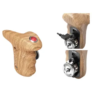 SmallRig 3324 Rosette Side Handle Wood With Record Start/Stop Remote Trigger