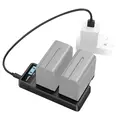 SmallRig 4086 Battery Charger NP-F970 Dobbellader for NP-F970 batterier