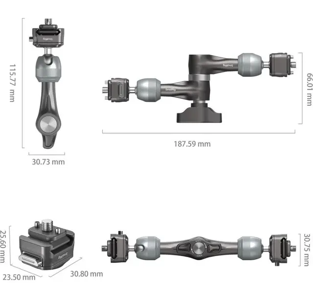 SmallRig 4490 HawkLock H21 Magic Arm Quick Release Rosette Magic Arm (7") 