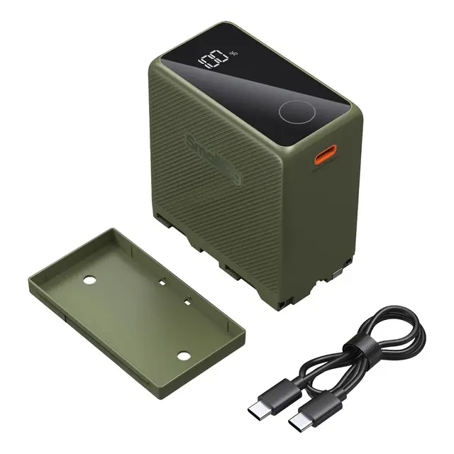 SmallRig 4577 NP-F970 Camera Battery Green. USB-C Rechargeable 