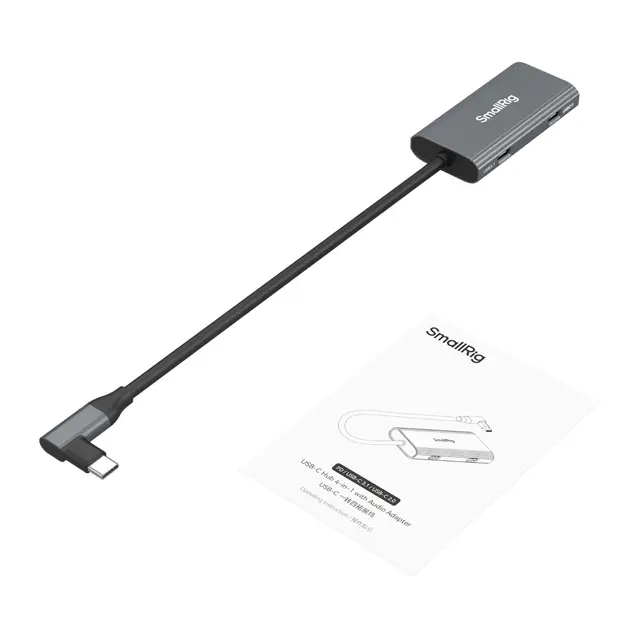 SmallRig 4598 USB-C Hub 4-in-1 PD/USB-C 3.1/USB-C 2.0 w/Audio Adapter 